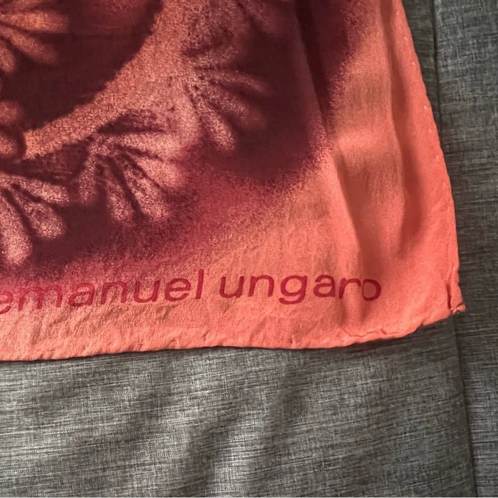 Vintage Bundle (2) Equestrian Themed Silk Scarf & Emanuel Ungaro Scarf - Picture 9 of 9